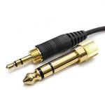 Câble casque à ressort 2,5 mm vers prise 3,5 + 6,35 mm pour Sennheiser HD6 / HD8 / HD7 / HD598, ZS0229