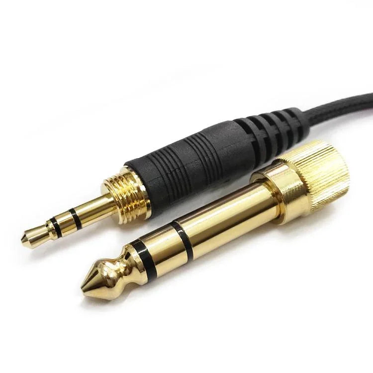 Câble casque à ressort 2,5 mm vers prise 3,5 + 6,35 mm pour Sennheiser HD6 / HD8 / HD7 / HD598, ZS0229