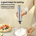 Batteur à œufs électrique portable rechargeable 3 en 1, mini mousseur à lait pour la pâtisserie, rechargeable