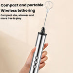 Batteur à œufs électrique portable rechargeable 3 en 1, mini mousseur à lait pour la pâtisserie, rechargeable