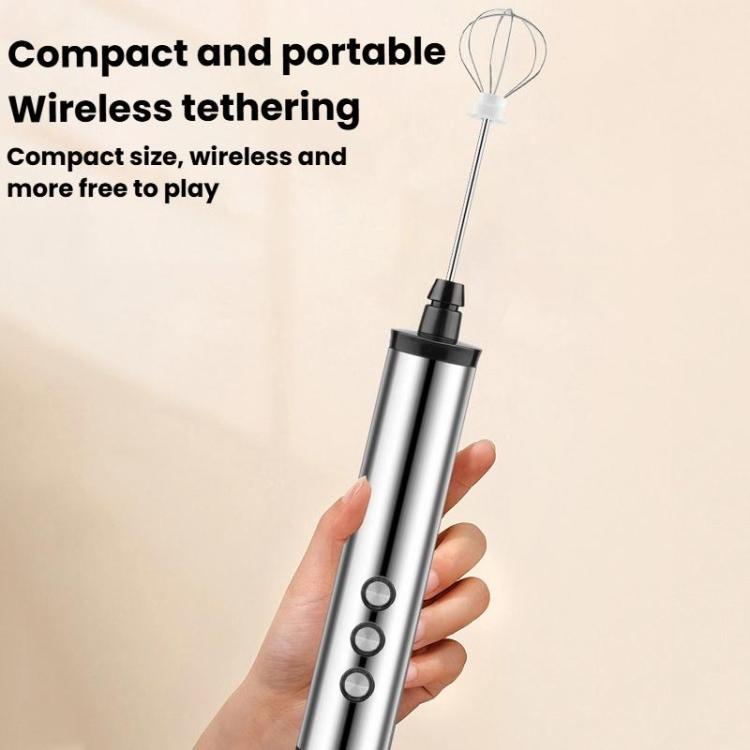 Batteur à œufs électrique portable rechargeable 3 en 1, mini mousseur à lait pour la pâtisserie, rechargeable
