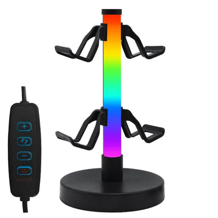 Support casque contrôleur de jeu KBB-81 RGB avec lumière d’ambiance, contrôle filaire, contrôle filaire + télécommande, contrôle filaire + télécommande + application Bluetooth