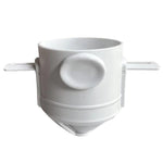 Tasse à filtre à café portable sans papier Cône de filtre à café goutte à goutte, Blanc, Noir, Noir avec base, Blanc avec base