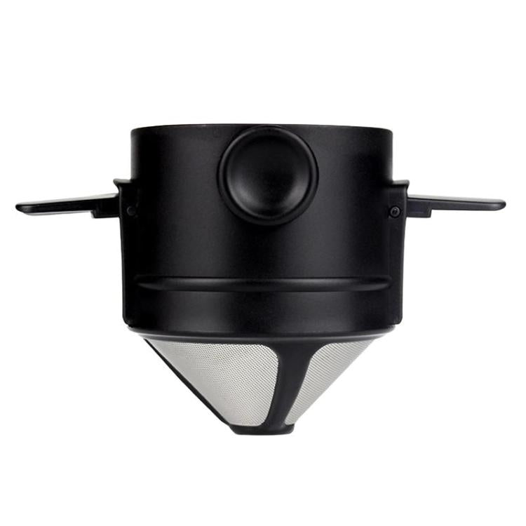 Tasse à filtre à café portable sans papier Cône de filtre à café goutte à goutte, Blanc, Noir, Noir avec base, Blanc avec base