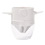 Tasse à filtre à café portable sans papier Cône de filtre à café goutte à goutte, Blanc, Noir, Noir avec base, Blanc avec base