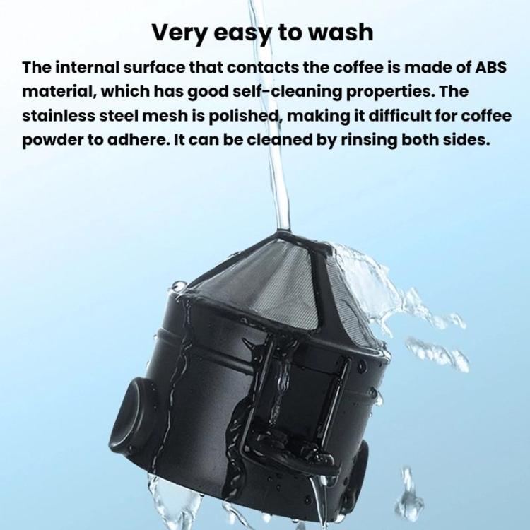 Tasse à filtre à café portable sans papier Cône de filtre à café goutte à goutte, Blanc, Noir, Noir avec base, Blanc avec base