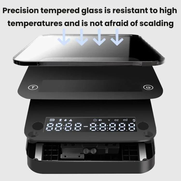 Balance électronique intelligente CAFE RHYME 311 pour café filtre, mini balance de cuisine multifonction avec minuterie