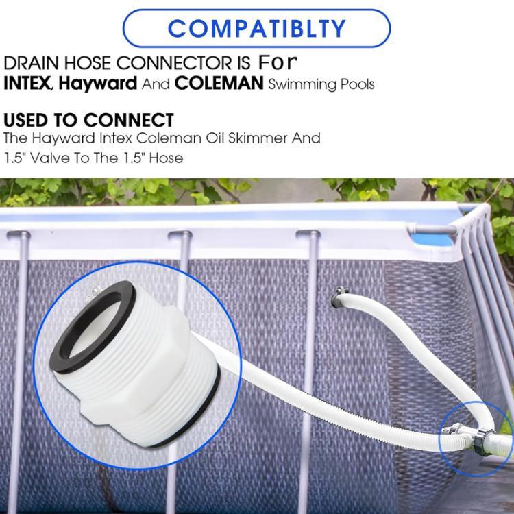 Connecteur de tuyau de piscine 1,5 pouce 2 voies pour Intex, Coleman, Hayward