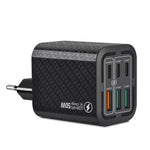 Chargeur de téléphone portable 6 ports 3USB+3Type-C 50W charge rapide, prise EU (Noir), prise EU (Blanc), prise EU (Jaune), prise US (Noir), prise US (Blanc), prise US (Jaune), prise UK (Noir), prise UK (Blanc), prise UK (Jaune)
