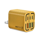 Chargeur de téléphone portable 6 ports 3USB+3Type-C 50W charge rapide, prise EU (Noir), prise EU (Blanc), prise EU (Jaune), prise US (Noir), prise US (Blanc), prise US (Jaune), prise UK (Noir), prise UK (Blanc), prise UK (Jaune)