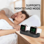 Station de rangement et de charge de bureau 2 en 1 AhaStyle DD97 pour Apple Watch et écouteurs.