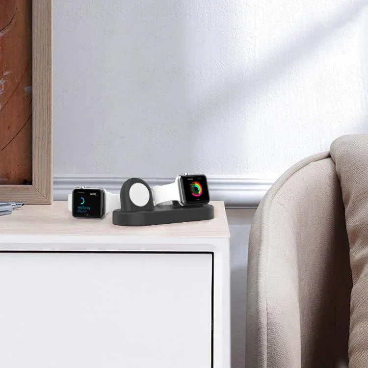 Station de rangement et de charge de bureau 2 en 1 AhaStyle DD97 pour Apple Watch et écouteurs.
