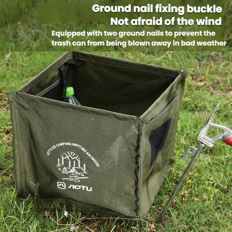AOTU AT6361 Poubelle Pliante d'Extérieur 27L Grande Capacité Organisateur de Rangement Boîte de Rangement Portable pour Camping