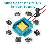 Convertisseur batterie outil chargeur batterie lithium Makita 18V 18650, sans interrupteur de protection, avec interrupteur de protection