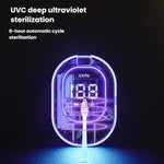Stérilisateur et support de brosse à dents UV rechargeable CKPA avec écran intelligent, support adhésif sans perçage pour brosses à dents électriques