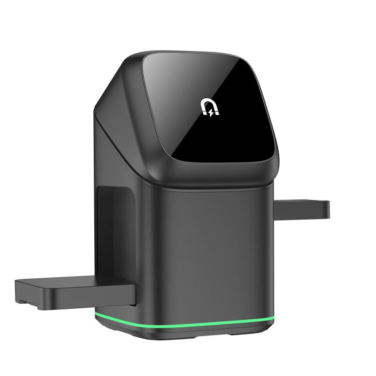 Support de charge sans fil magnétique rotatif 3-en-1 en métal