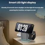 Support de charge sans fil magnétique rotatif 3-en-1 en métal