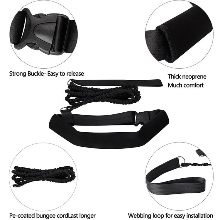 Ceinture d'entraînement à la force de natation avec bloc et corde élastique