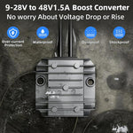 Power Converter Voltage Booster, 12V / 24V To 48V 1.5A With 1m DC Cable, 12V / 24V To 48V 1.5A With 1m DC Cable Clips