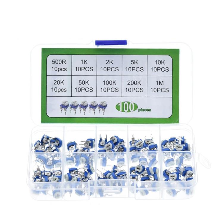 Kit boîte de résistances ajustables 100 pièces / set, 100 pièces / set