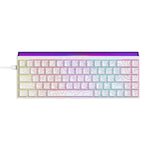 Clavier mécanique filaire NACODEX NK68 à axe magnétique couleur éblouissante pour bureau et gaming, 68 touches, blanc ordinaire, blanc contour, noir contour