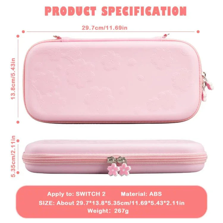 Pack d’Accessoires Sakura pour Nintendo Switch 2, Étui de Transport Portable avec Coque, 4 Grip pour Pouce, Protection d’Écran & Support