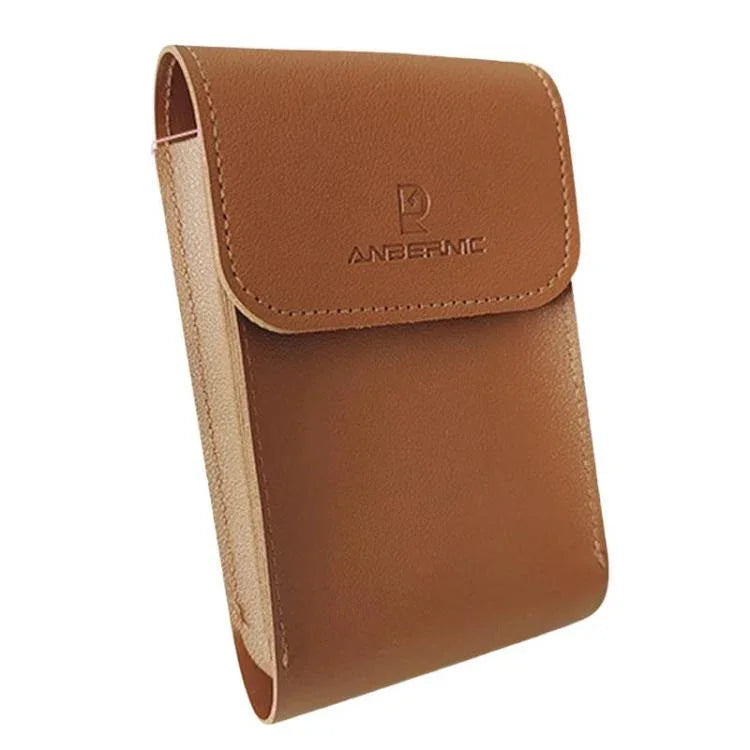 Étui de Rangement en Cuir pour Console de Jeu Portable ANBERNIC RG34XX, Marron