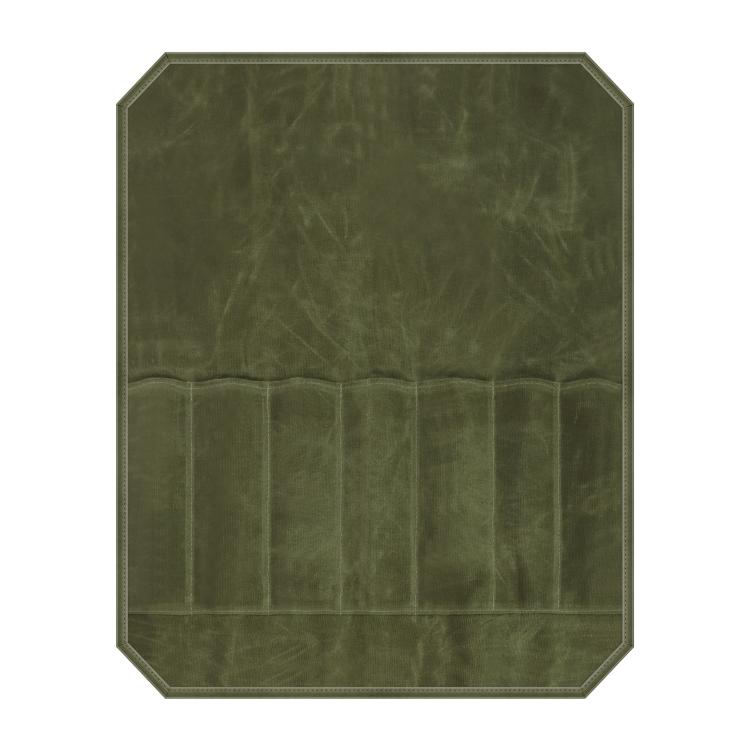 Sac de rangement portable en toile cirée humide pour couteaux de pique-nique, 7 compartiments (vert armée), 7 compartiments (kaki)