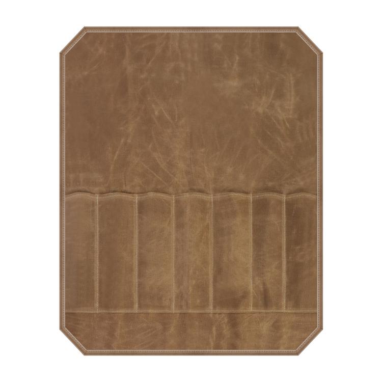 Sac de rangement portable en toile cirée humide pour couteaux de pique-nique, 7 compartiments (vert armée), 7 compartiments (kaki)