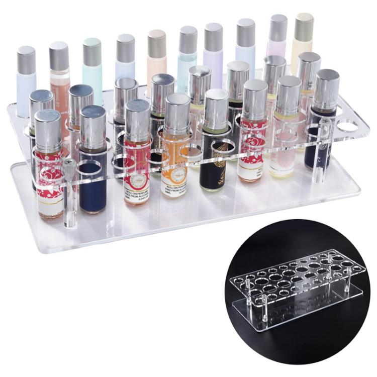 Présentoir à rouge à lèvres transparent en acrylique 36 trous, support de rangement pour parfum et pinceaux de maquillage, YX202