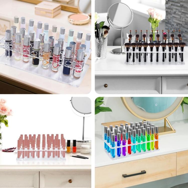 Présentoir à rouge à lèvres transparent en acrylique 36 trous, support de rangement pour parfum et pinceaux de maquillage, YX202