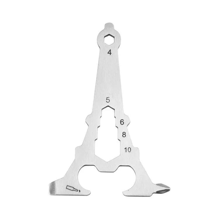 Ouvre-bouteille clé à molette extérieure Outil à vis en acier inoxydable Carte multi-outils, Forme de tour, Forme de requin, Forme de girafe