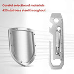 Multi-outil avec clé à molette en lot Carte outil en acier inoxydable, 7 en 1