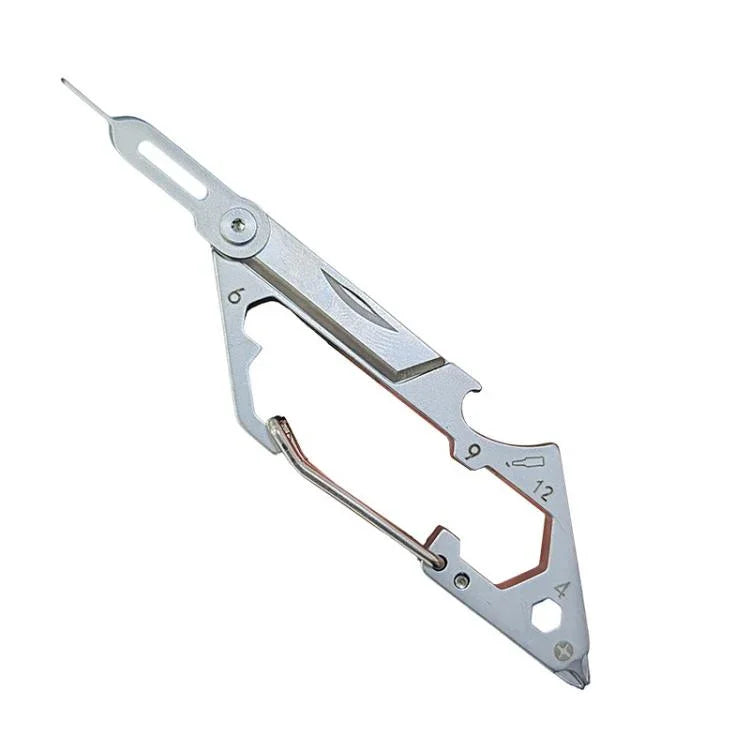 Outil porte-clés d'extraction de carte de téléphone 6 en 1 Clé à molette portable multifonction, 6 en 1