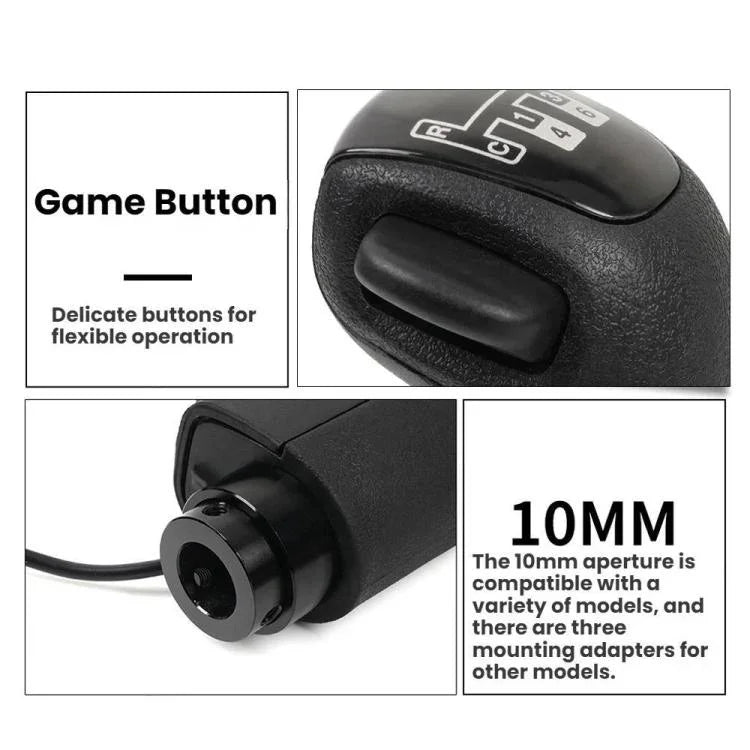 Simulateur de Joystick de Course avec Bouton de Changement de Vitesse Eurogamer pour Logitech G29 / G27 / G25, HB044