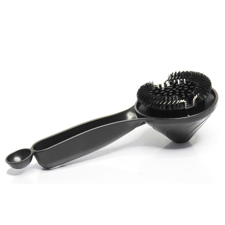Brosse de nettoyage pour tête de groupe de machine à expresso de 58 mm, conception en entonnoir, brosse à récurer à poils en nylon pour porte-filtre