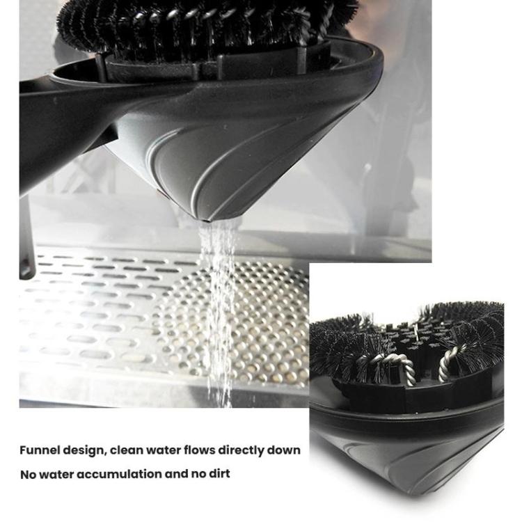 Brosse de nettoyage pour tête de groupe de machine à expresso de 58 mm, conception en entonnoir, brosse à récurer à poils en nylon pour porte-filtre