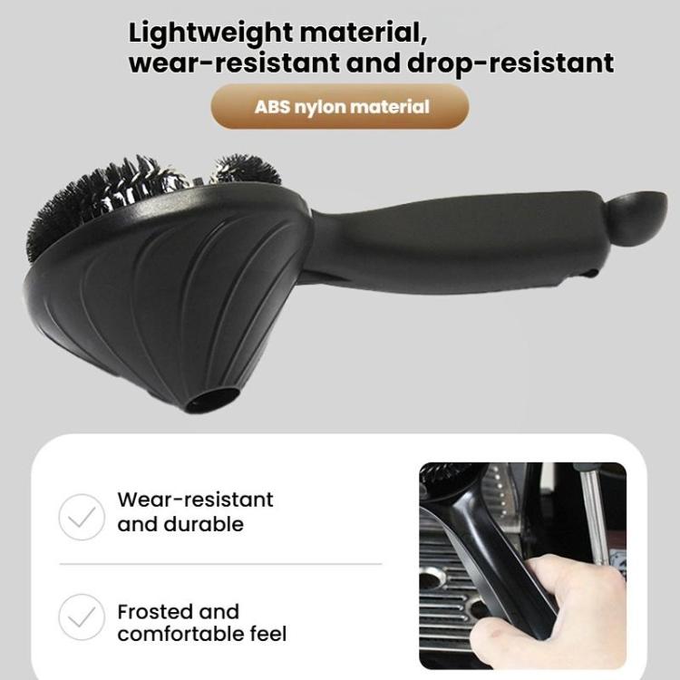 Brosse de nettoyage pour tête de groupe de machine à expresso de 58 mm, conception en entonnoir, brosse à récurer à poils en nylon pour porte-filtre