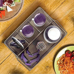 Panier Organisateur de Couverts en Fer à Poignée, Support de Rangement et Séchage d'Ustensiles Divisé pour Cuisine et Outils de Nettoyage de Table
