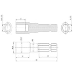 5pcs barre d'extension multi-usages pour embouts de tournevis, 6,35mm