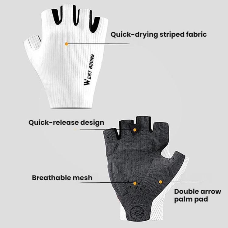 WEST BIKING Gants de cyclisme rembourrés, respirants et antidérapants, M, L, XL, XXL