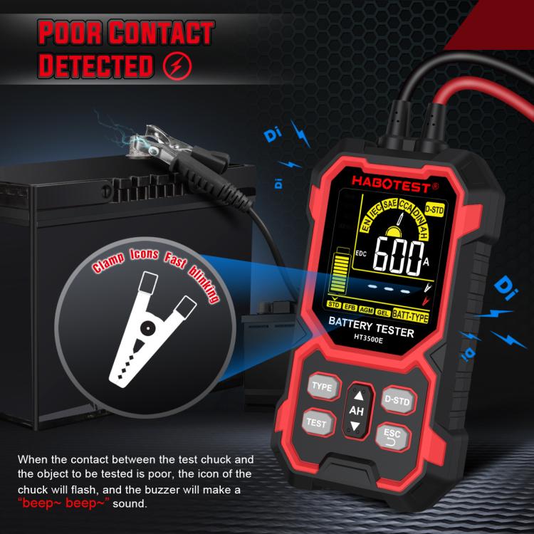 Testeur de durée de vie de batterie de voiture 12/24V HABOTEST