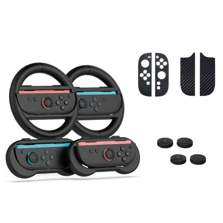 Pack d’accessoires 10 en 1 PGTECH pour Nintendo Switch 2, volants, poignées, capuchons de joystick