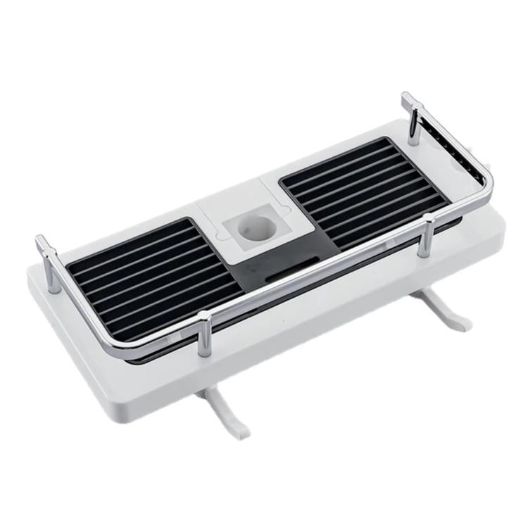 Étagère de tringle de douche, plateau de douche surélevé, support de rangement multifonctionnel pour salle de bain, trou circulaire blanc, trou carré blanc, trou circulaire noir, trou carré noir