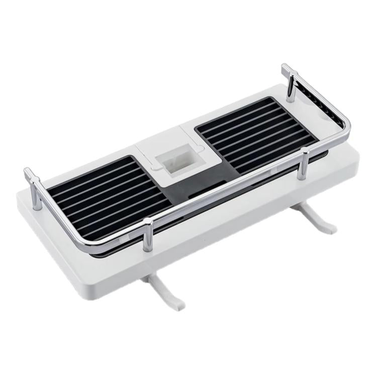 Étagère de tringle de douche, plateau de douche surélevé, support de rangement multifonctionnel pour salle de bain, trou circulaire blanc, trou carré blanc, trou circulaire noir, trou carré noir