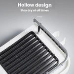 Étagère de tringle de douche, plateau de douche surélevé, support de rangement multifonctionnel pour salle de bain, trou circulaire blanc, trou carré blanc, trou circulaire noir, trou carré noir