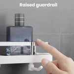 Étagère de tringle de douche, plateau de douche surélevé, support de rangement multifonctionnel pour salle de bain, trou circulaire blanc, trou carré blanc, trou circulaire noir, trou carré noir