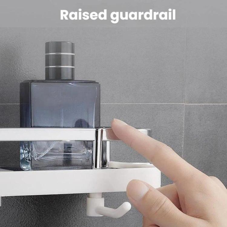 Étagère de tringle de douche, plateau de douche surélevé, support de rangement multifonctionnel pour salle de bain, trou circulaire blanc, trou carré blanc, trou circulaire noir, trou carré noir