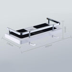 Étagère de tringle de douche, plateau de douche surélevé, support de rangement multifonctionnel pour salle de bain, trou circulaire blanc, trou carré blanc, trou circulaire noir, trou carré noir