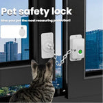 Cadenas intelligent à empreintes digitales avec clé électronique Limiteur d'ouverture de fenêtre pour la sécurité des enfants et des animaux domestiques